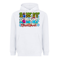 White Rowdy Howdy Christmas Heavyweight Hoodie - CowhideDigitalArt