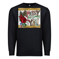 Black merry christmas y'all Premium Sweatshirt - CowhideDigitalArt