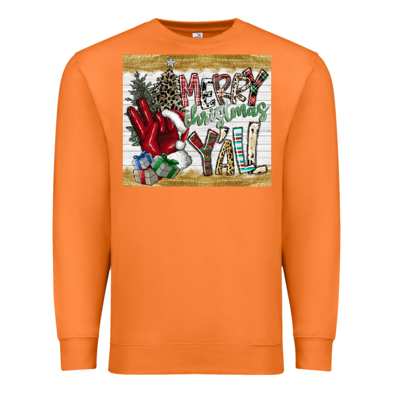 Merry Christmas Y'all Premium Sweatshirt by CowhideDigitalArt | Teevron