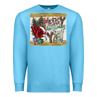Ocean Blue merry christmas y'all Premium Sweatshirt - CowhideDigitalArt