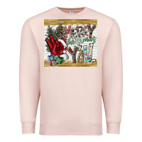 Pale Pink merry christmas y'all Premium Sweatshirt - CowhideDigitalArt
