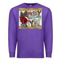 Purple merry christmas y'all Premium Sweatshirt - CowhideDigitalArt