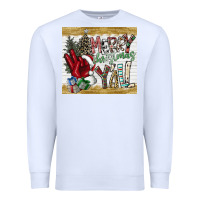 White merry christmas y'all Premium Sweatshirt - CowhideDigitalArt
