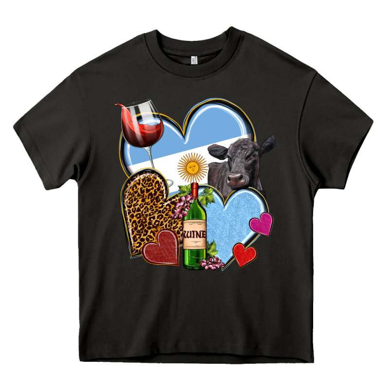 Argentina Hearts Heavy Core Tee by NancyCooperArtShop | Teevron