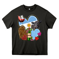 Asphalt Argentina hearts Heavy Core Tee - NancyCooperArtShop