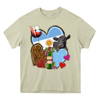 Mossy Argentina hearts Heavy Core Tee - NancyCooperArtShop