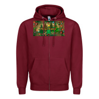 Burgundy merry christmas license plate Zipper Hoodie - BundleAndBundleShop