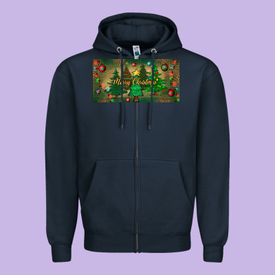 Merry Christmas License Plate Zipper Hoodie Designed By Bundleandbundleshop