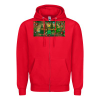 Red merry christmas license plate Zipper Hoodie - BundleAndBundleShop
