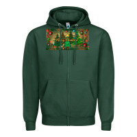 Sports Green merry christmas license plate Zipper Hoodie - BundleAndBundleShop