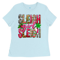 Baby Blue Sleigh girl sleigh Ladies Tee - NancyCooperArtShop