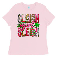 Bubblegum Pink Sleigh girl sleigh Ladies Tee - NancyCooperArtShop
