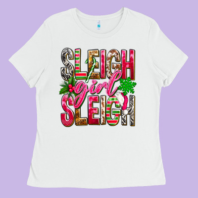 Sleigh Girl Sleigh Ladies Tee Designed By Nancycooperartshop