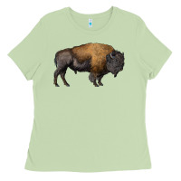 Matcha american bison body Ladies Tee - RanaPortraitStore