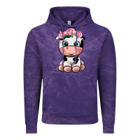 Cloud Purple cute cow Vintage Hoodie - texasbilliewilder