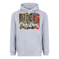 Heather Grey Western Merry Christmas Heavyweight Hoodie - CowhideDigitalArt