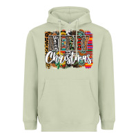 Matcha Western Merry Christmas Heavyweight Hoodie - CowhideDigitalArt