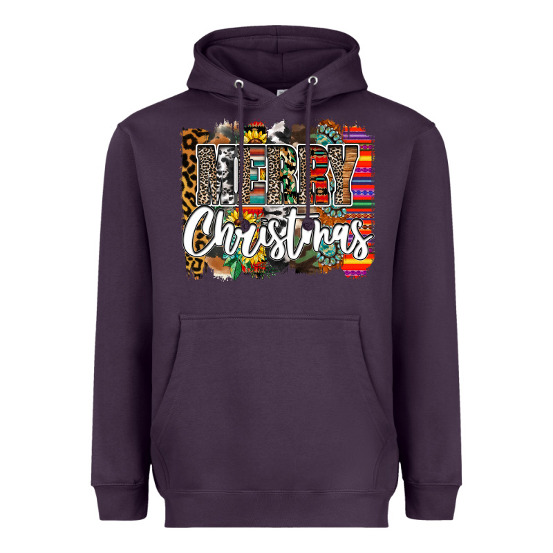 Western Merry Christmas Heavyweight Hoodie by CowhideDigitalArt | Teevron