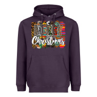 Plum Western Merry Christmas Heavyweight Hoodie - CowhideDigitalArt