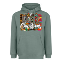 Sage Western Merry Christmas Heavyweight Hoodie - CowhideDigitalArt