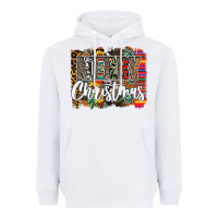 White Western Merry Christmas Heavyweight Hoodie - CowhideDigitalArt