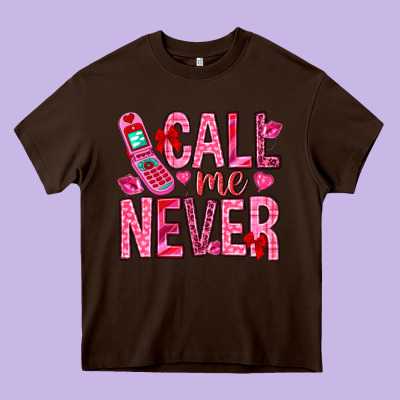 Call Me Never Heavy Core Tee Designed By Nancycooperartshop