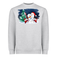 Heather Grey teeth snow party costom ado Heavyweight Sweatshirt - OliviaCreatesArt