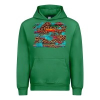Emerald western serape leopard turquoise  background Urban Hoodie - Artiststas