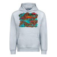 Heather Grey western serape leopard turquoise  background Urban Hoodie - Artiststas