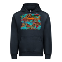 Navy western serape leopard turquoise  background Urban Hoodie - Artiststas