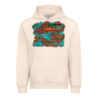 Sandshell western serape leopard turquoise  background Urban Hoodie - Artiststas