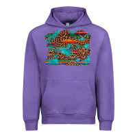 Tulip western serape leopard turquoise  background Urban Hoodie - Artiststas