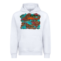 White western serape leopard turquoise  background Urban Hoodie - Artiststas
