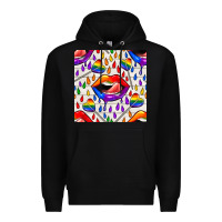 Black Pride lgbtq lips and heart lollipop seamless patte Premium Hoodie - BundleAndBundleShop