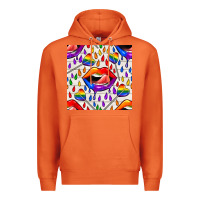 Carrot Pride lgbtq lips and heart lollipop seamless patte Premium Hoodie - BundleAndBundleShop