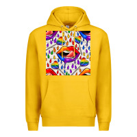 Lemon Pride lgbtq lips and heart lollipop seamless patte Premium Hoodie - BundleAndBundleShop