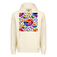 Sandshell Pride lgbtq lips and heart lollipop seamless patte Premium Hoodie - BundleAndBundleShop