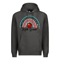 Charcoal Heather fifth grade rainbow Premium Hoodie - RanaPortraitStore