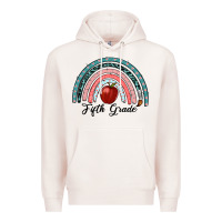 Pale Pink fifth grade rainbow Premium Hoodie - RanaPortraitStore