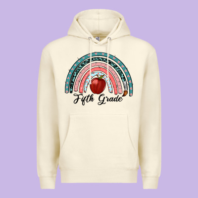 Fifth Grade Rainbow Premium Hoodie Designed By Ranaportraitstore