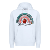 White fifth grade rainbow Premium Hoodie - RanaPortraitStore