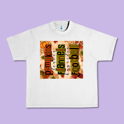 Pumpkins Leaves Flannels Hayrides Football Urban Heavy Tee Designed By Texasbilliewilder