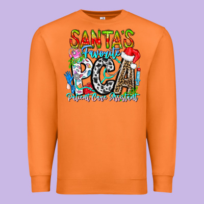 Santas Favorite Pca Patient Care Assistant Premium Sweatshirt Designed By Cowhidedigitalart