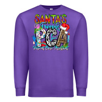 Purple Santas Favorite PCA Patient Care Assistant Premium Sweatshirt - CowhideDigitalArt