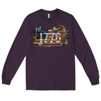 Plum Eat. 1776 eagle 4th of july Long Sleeve Tee - HowdyJamesFarm
