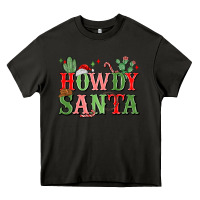 Asphalt howdy santa Heavy Core Tee - MaliasSmallBusiness