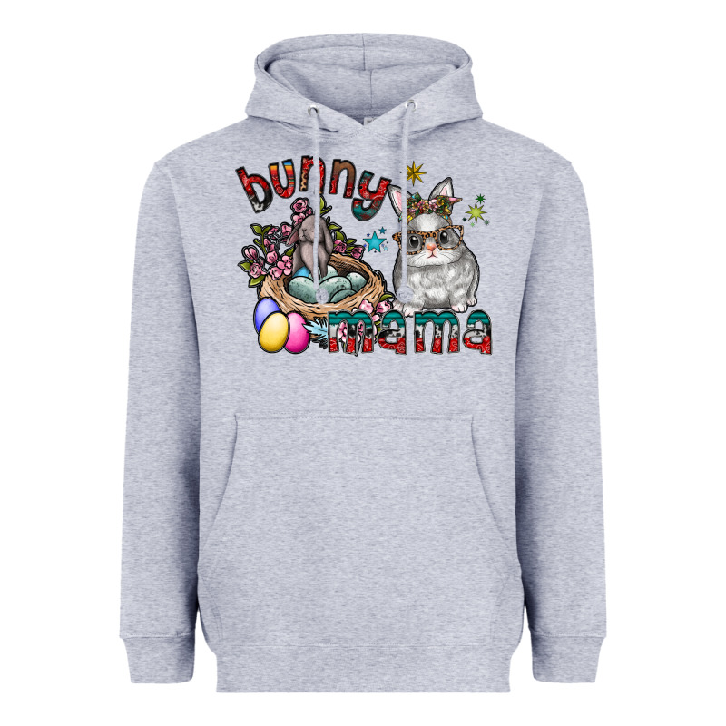 Bunny Mama Heavyweight Hoodie by CowhideDigitalArt | Teevron
