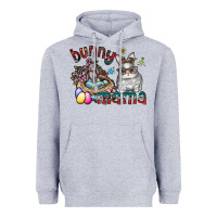 Heather Grey Bunny mama Heavyweight Hoodie - CowhideDigitalArt