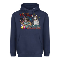 Navy Bunny mama Heavyweight Hoodie - CowhideDigitalArt