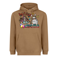 Toasted Coconut Bunny mama Heavyweight Hoodie - CowhideDigitalArt